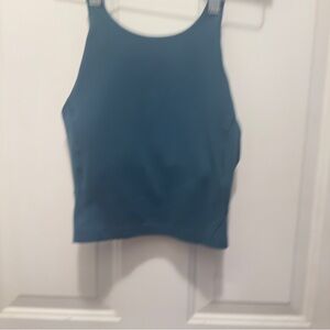 Teal Sleeveless crop Top